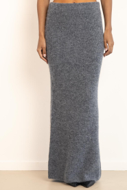 Dante6 |  Soft Alpaca maxi skirt Suzy | grey | Picture 6