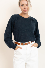 Dante6 |  Soft Alpaca sweater Brice | dark blue | Picture 2