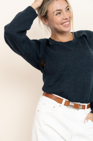 Dante6 |  Soft Alpaca sweater Brice | dark blue | Picture 4