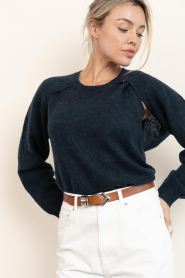 Dante6 |  Soft Alpaca sweater Brice | dark blue | Picture 5