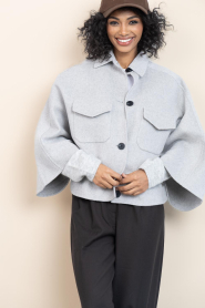 Dante6 |  Woolen cape/jacket Blinx | grey | Picture 6