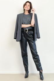 Dante6 |  Faux leather chino London | black | Picture 5