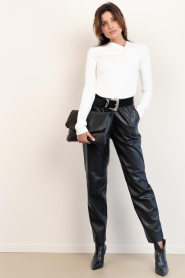 Dante6 |  Faux leather chino London | black | Picture 4