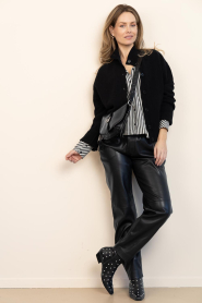 Dante6 |  Faux leather chino London | black | Picture 2