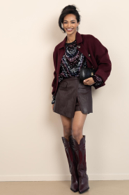 Dante6 |  Top with sequins Lizy | burgundy | Picture 4