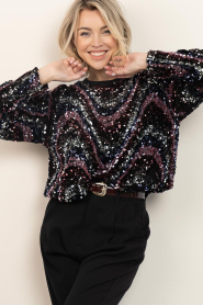 Dante6 |  Top with sequins Lizy | burgundy | Picture 2