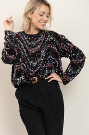 Dante6 |  Top with sequins Lizy | burgundy | Picture 6