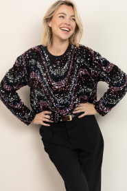 Dante6 |  Top with sequins Lizy | burgundy | Picture 9