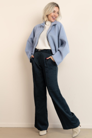 Dante6 | Satijnen pantalon Jules | groen | Afbeelding 2