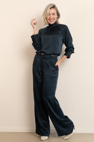 Dante6 | Satijnen pantalon Jules | groen | Afbeelding 3