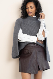 Dante6 |  Cape sweater Romi | grey | Picture 2