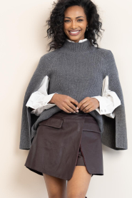 Dante6 |  Cape sweater Romi | grey | Picture 4