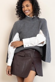 Dante6 |  Cape sweater Romi | grey | Picture 6