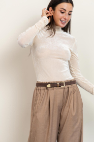 Dante6 |  Sheer velvet top Oyla | natural  | Picture 6