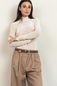 Dante6 |  Sheer velvet top Oyla | natural  | Picture 7
