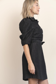 Dante6 |  Jacquard mini dress Koda | black | Picture 5