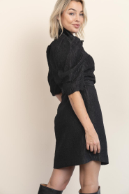 Dante6 |  Jacquard mini dress Koda | black | Picture 6