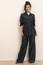 Dante6 |  Jacquard trousers Squad | black | Picture 3