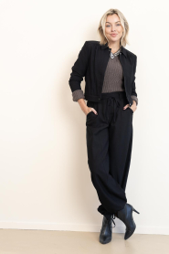 Dante6 |  Soft knitted sweater with necklace detail Odean | brown | Picture 3