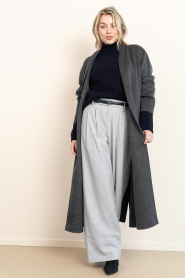 Dante6 |  Merino woolen cable sweater Adouna | dark blue | Picture 3