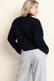 Dante6 |  Merino woolen cable sweater Adouna | dark blue | Picture 6