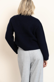 Dante6 |  Merino woolen cable sweater Adouna | dark blue | Picture 7