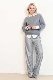 Dante6 |  Metallic straight leg pants Aremi | silver | Picture 3