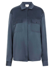 Dante6 |  Satin blouse Camo | dark green | Picture 1