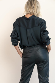 Dante6 |  Satin blouse Camo | dark green | Picture 6