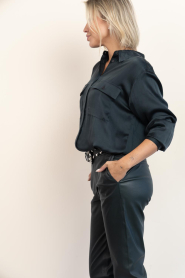 Dante6 |  Satin blouse Camo | dark green | Picture 7