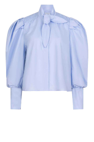 Dante6 |  Poplin blouse with bow detail Casson | blue | Picture 1