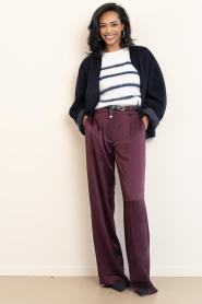 Dante6 |  Satin trouser Jules | burgundy | Picture 2