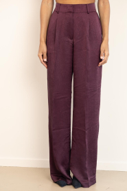 Dante6 |  Satin trouser Jules | burgundy | Picture 4