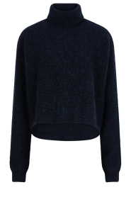 Dante6 |  Soft Alpaca sweater with turtle neck Yuria | dark blue | Picture 1