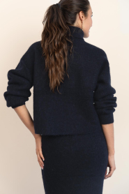 Dante6 |  Soft Alpaca sweater with turtle neck Yuria | dark blue | Picture 7