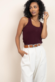 Dante6 |  Basic tank top Zora | burgundy | Picture 5