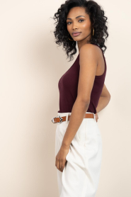 Dante6 |  Basic tank top Zora | burgundy | Picture 6