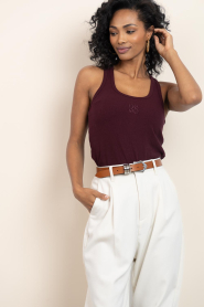 Dante6 |  Basic tank top Zora | burgundy | Picture 2