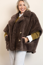 Alter Ego |  Teddy jacket/poncho Jagger | brown | Picture 8