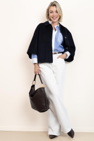 Alter Ego |  Woolen cape Lena | dark blue | Picture 3