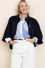 Alter Ego |  Woolen cape Lena | dark blue | Picture 2