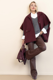 Alter Ego |  Woolen cape Franky | burgundy | Picture 4