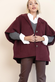 Alter Ego |  Woolen cape Franky | burgundy | Picture 5