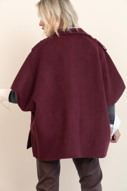 Alter Ego |  Woolen cape Franky | burgundy | Picture 7