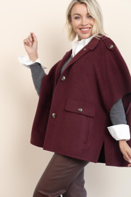 Alter Ego |  Woolen cape Franky | burgundy | Picture 8