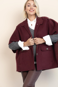 Alter Ego |  Woolen cape Franky | burgundy | Picture 9