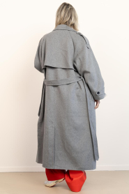 Alter Ego |  Woolen trenchcoat Adelin | grey | Picture 8