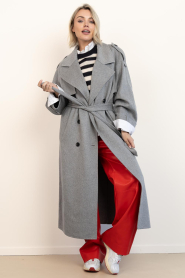 Alter Ego |  Woolen trenchcoat Adelin | grey | Picture 6