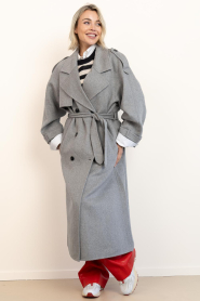 Alter Ego |  Woolen trenchcoat Adelin | grey | Picture 7