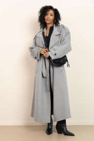 Alter Ego |  Woolen trenchcoat Adelin | grey | Picture 3